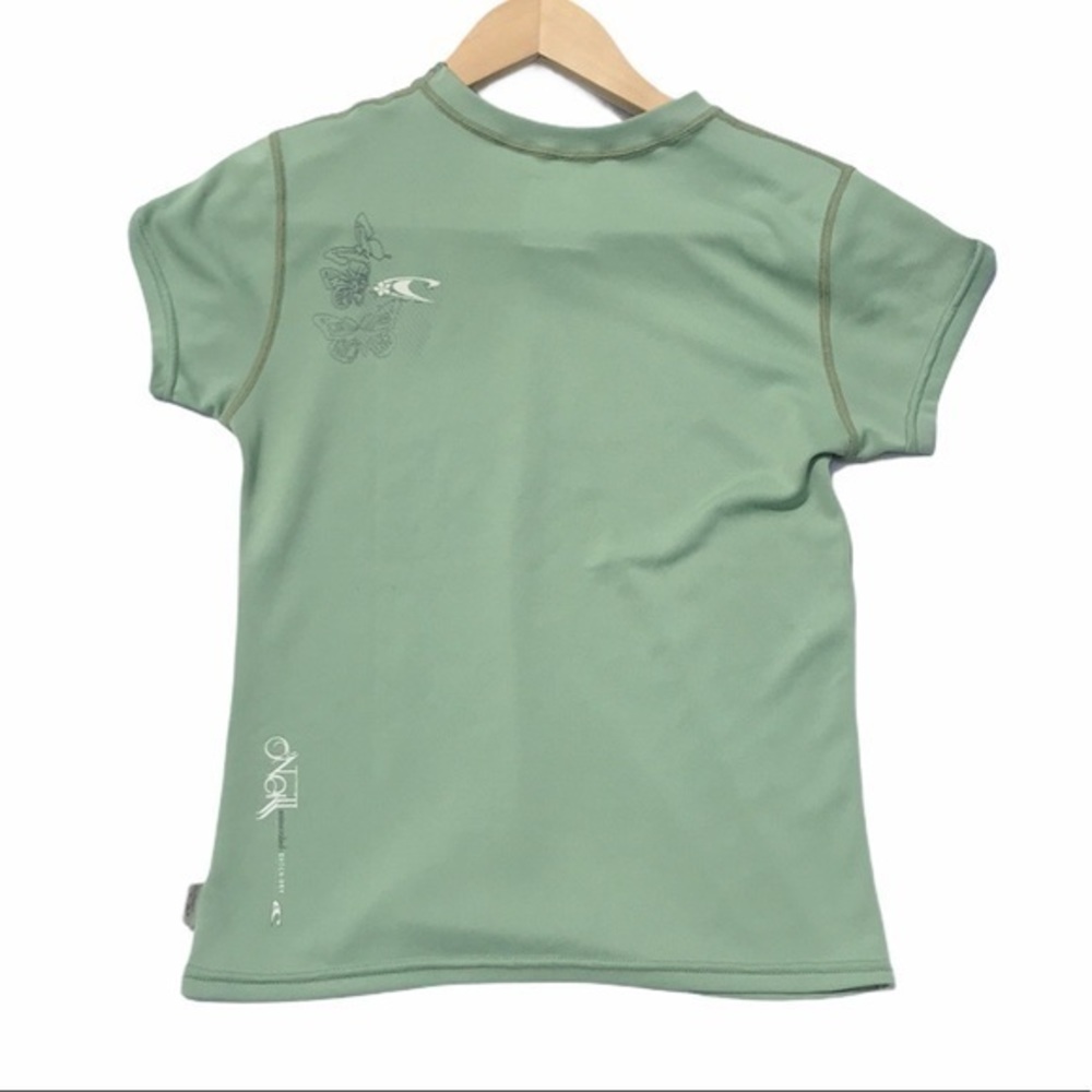 O'Neill Green Butterfly Print Fitted Swim‎ Shirt
